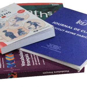 Livres scolaires dos carré collé, couvertures pelliculée