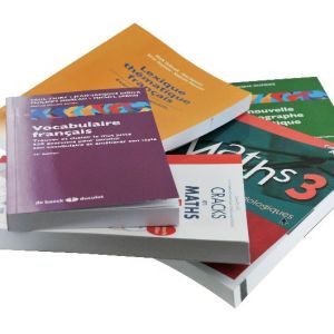 Livres dos carré collé, couvertures pelliculée
